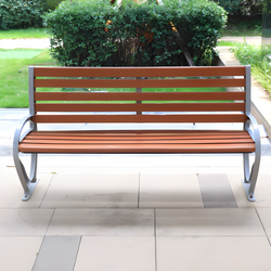 Aurora Outdoor Composite Wood Garden Bench
