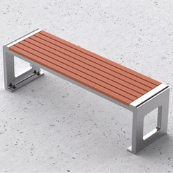 Harmony Outdoor Backless Composite Wood Garden Bench