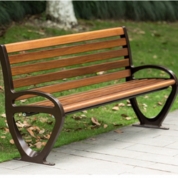 Aurora Outdoor Composite Wood Garden Bench