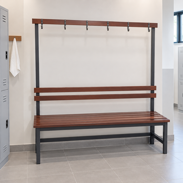 Changing Room Bench with Hooks