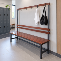 Changing Room Bench with Hooks