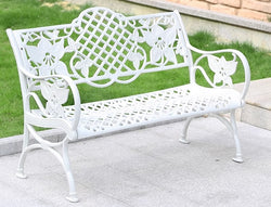 Vintage Outdoor Cast Aluminium Garden Bench