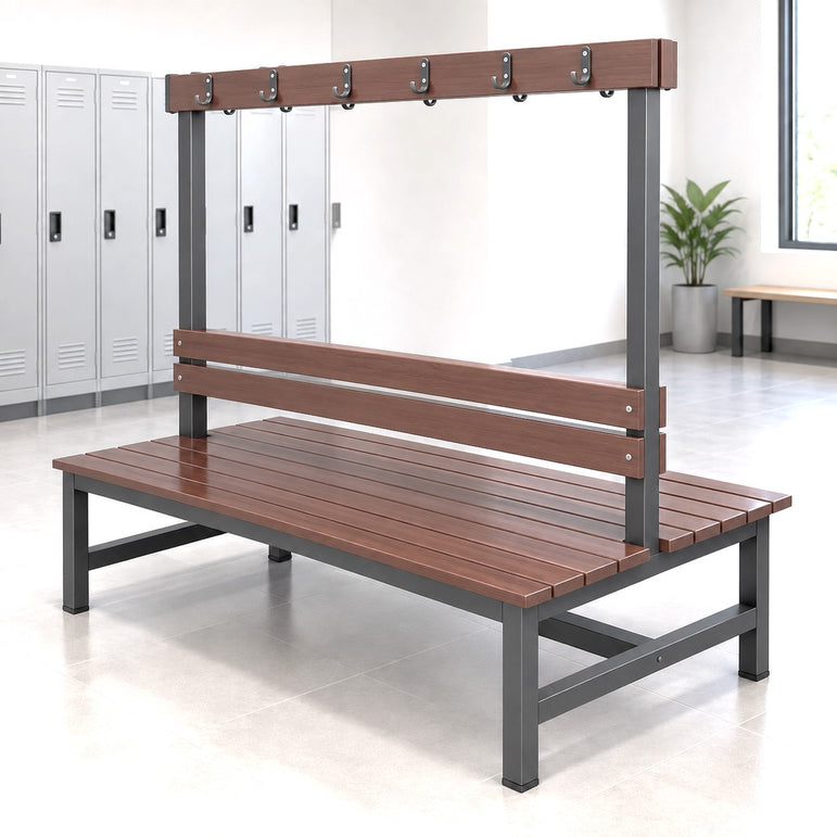 Changing Room Bench with Hooks