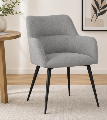 Sheldon Stylish Fabric Dining Armchair - 9172 Grey