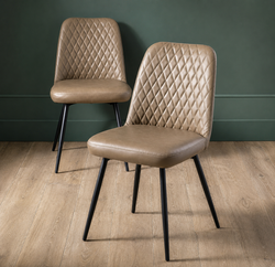 Sheldon Dining Chair –  PU Leather Brown