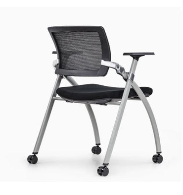 Foldable Training School Classroom Mesh Chair with Wheels – 1819B