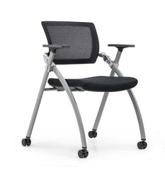 Foldable Training School Classroom Mesh Chair with Wheels – 1819B