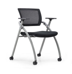 Foldable Training School Classroom Mesh Chair with Wheels – 1819B