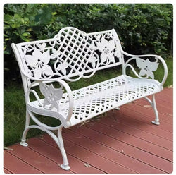 Vintage Outdoor Cast Aluminium Garden Bench