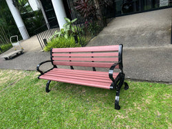 BIG 8 Outdoor Cast Iron Ends Wooden Garden Bench