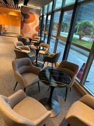 Sheldon Stylish Fabric Dining Armchair - 9172 Grey