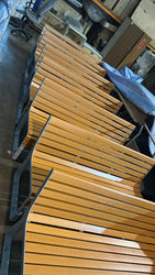 CORAL Outdoor Composite Wood Garden Bench – L1.5m