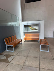 CORAL Outdoor Backless Composite Wood Garden Bench