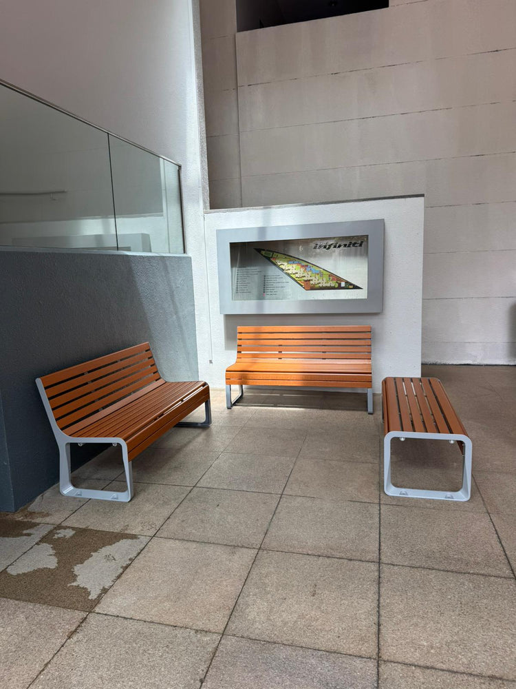 CORAL Outdoor Backless Composite Wood Garden Bench