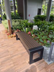 Harmony Outdoor Backless Composite Wood Garden Bench