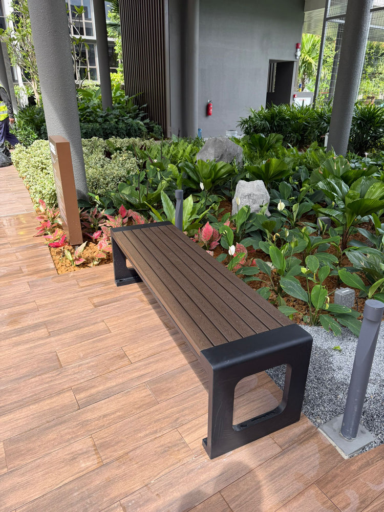 Harmony Outdoor Backless Composite Wood Garden Bench