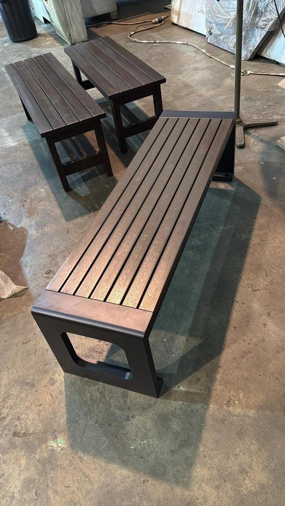 Harmony Outdoor Backless Composite Wood Garden Bench