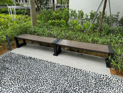 Harmony Outdoor Backless Composite Wood Garden Bench