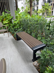 Harmony Outdoor Backless Composite Wood Garden Bench