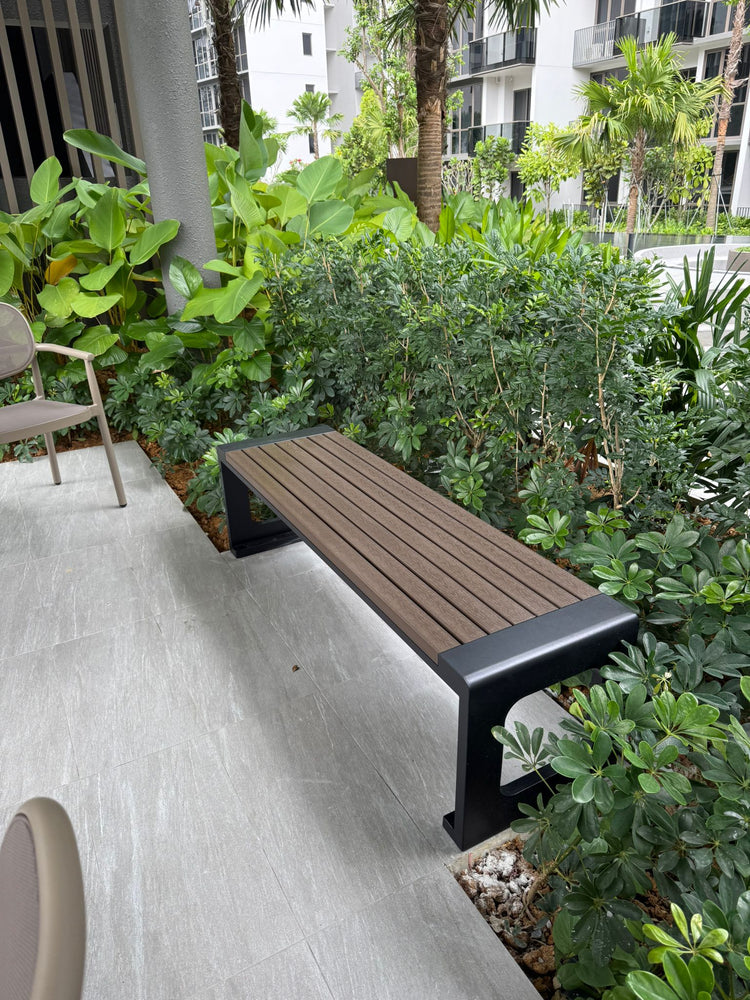 Harmony Outdoor Backless Composite Wood Garden Bench