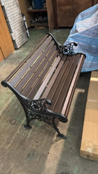 FLORENCE Outdoor Cast Iron Ends Wooden Garden Bench – L1.2m