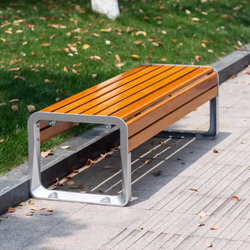 CORAL Outdoor Backless Composite Wood Garden Bench