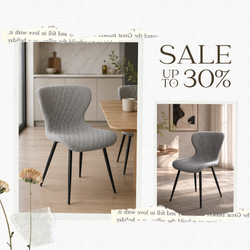 Fabric Dining Chair – 1907A(LG)