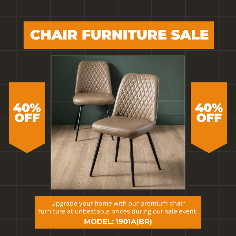 Sheldon Dining Chair –  PU Leather Brown