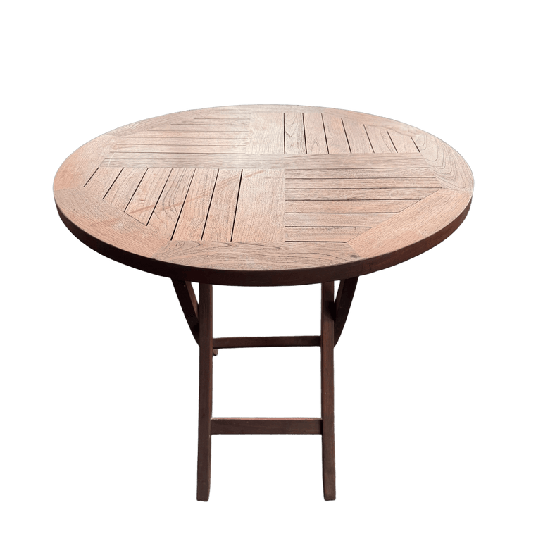 Outdoor Teak Round Folding Table (Dia80cm)