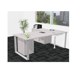 Executive Table With Metal Perfetto Leg