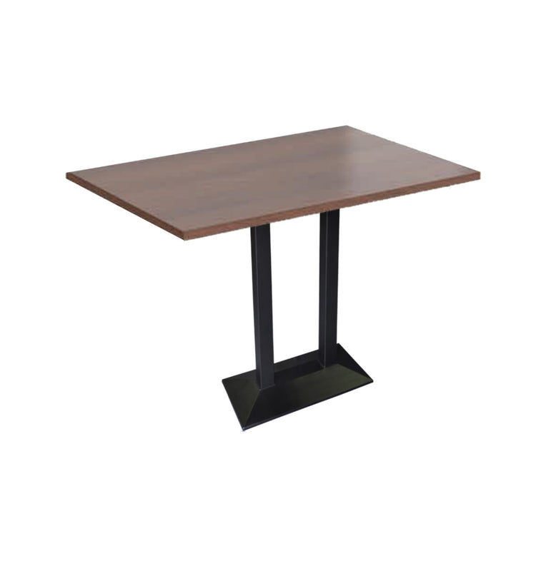 cafe table with double metal legs