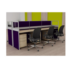 Office System Furniture – Cluster of 6 Workstations