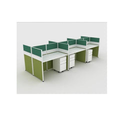 Office System Furniture – Cluster of 6 Workstations