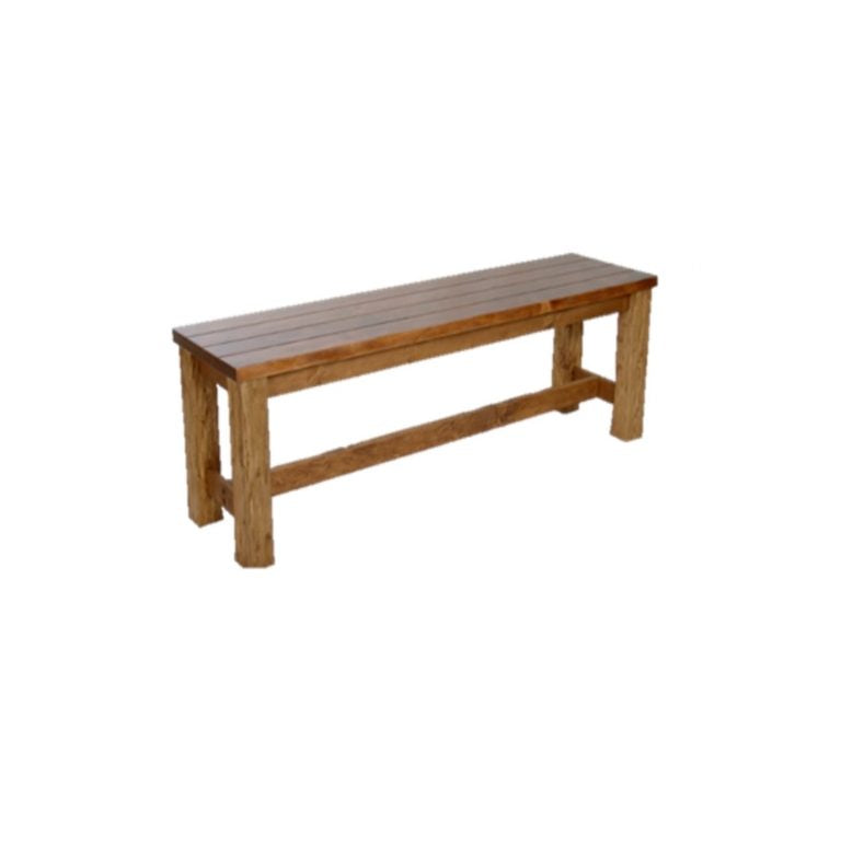 Solid Timber Backless Outdoor Bench