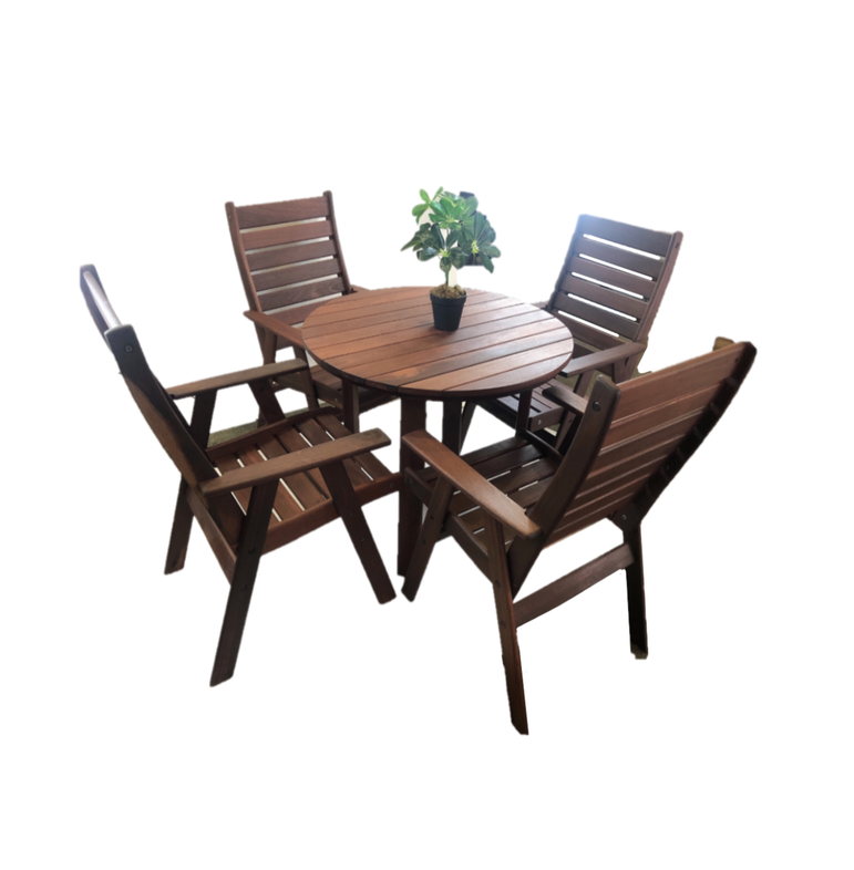 argyle 90 jarrah round outdoor table (dia90cm)